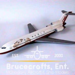 Model of B727-200 Trans World with detailed craftsmanship.